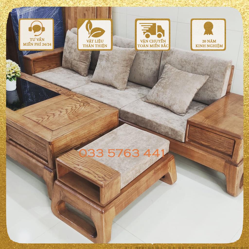 Sofa nhỏ gỗ sồi nga dành cho phòng khách diện tích khiêm tốn giá ...