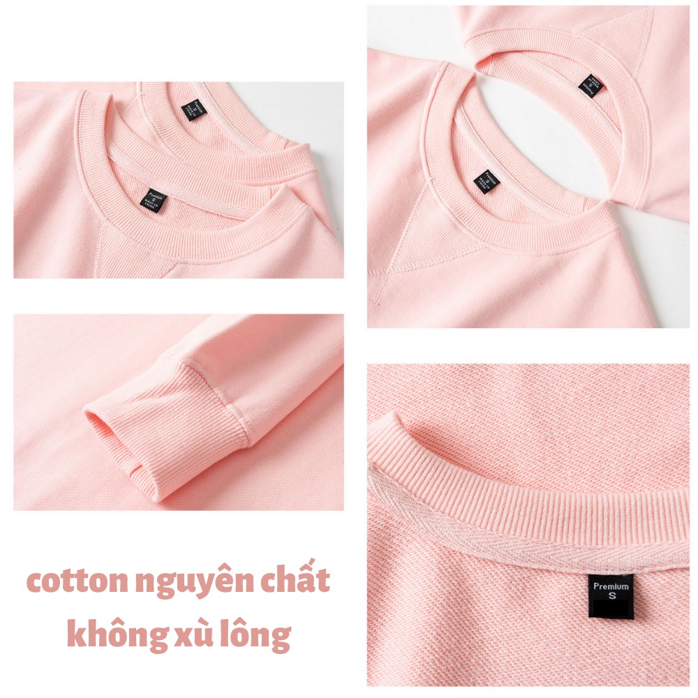Sweater Unisex 100% Cotton 16 Màu Định Lượng 340gsm Cao Cấp - Áo Dài Tay Dầy Dặn Cho Nam Nữ Mùa Đông | BigBuy360 - bigbuy360.vn