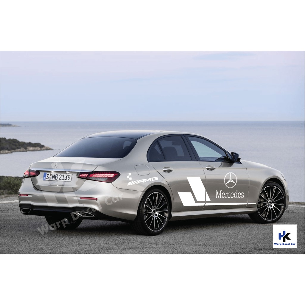Tem xe Mercedes-Benz E-Class dán 2 bên sườn - tem xe ô tô giá rẻ hà nội