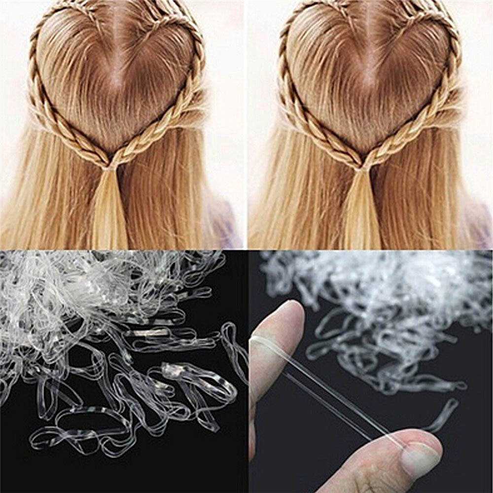 Set 500 dây thun buộc tóc trong suốt tiện lợi