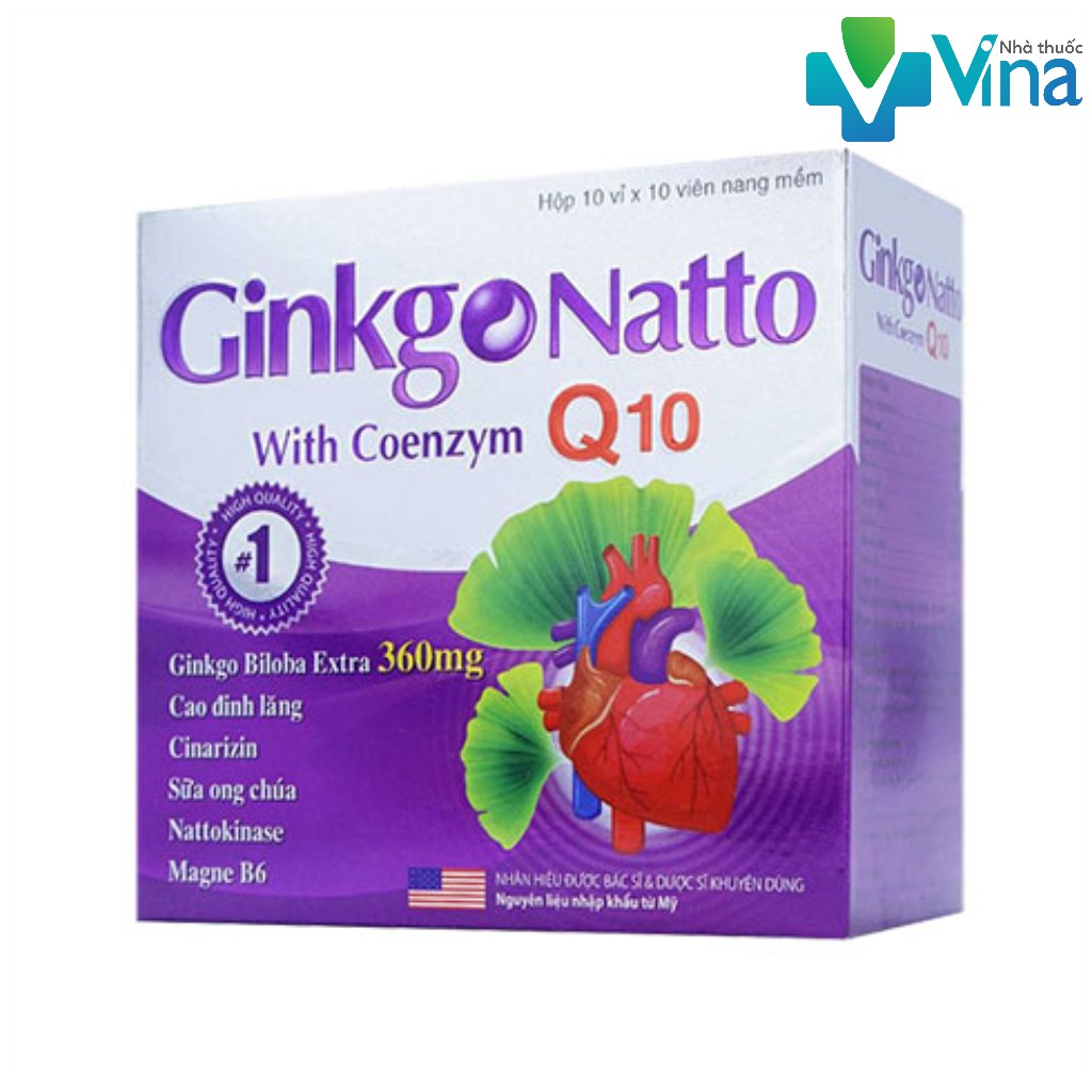 GINKGO NATTO COENZYM Q10 - GIÚP TĂNG CƯỜNG LƯU THÔNG TUẦN HOÀN NÃO