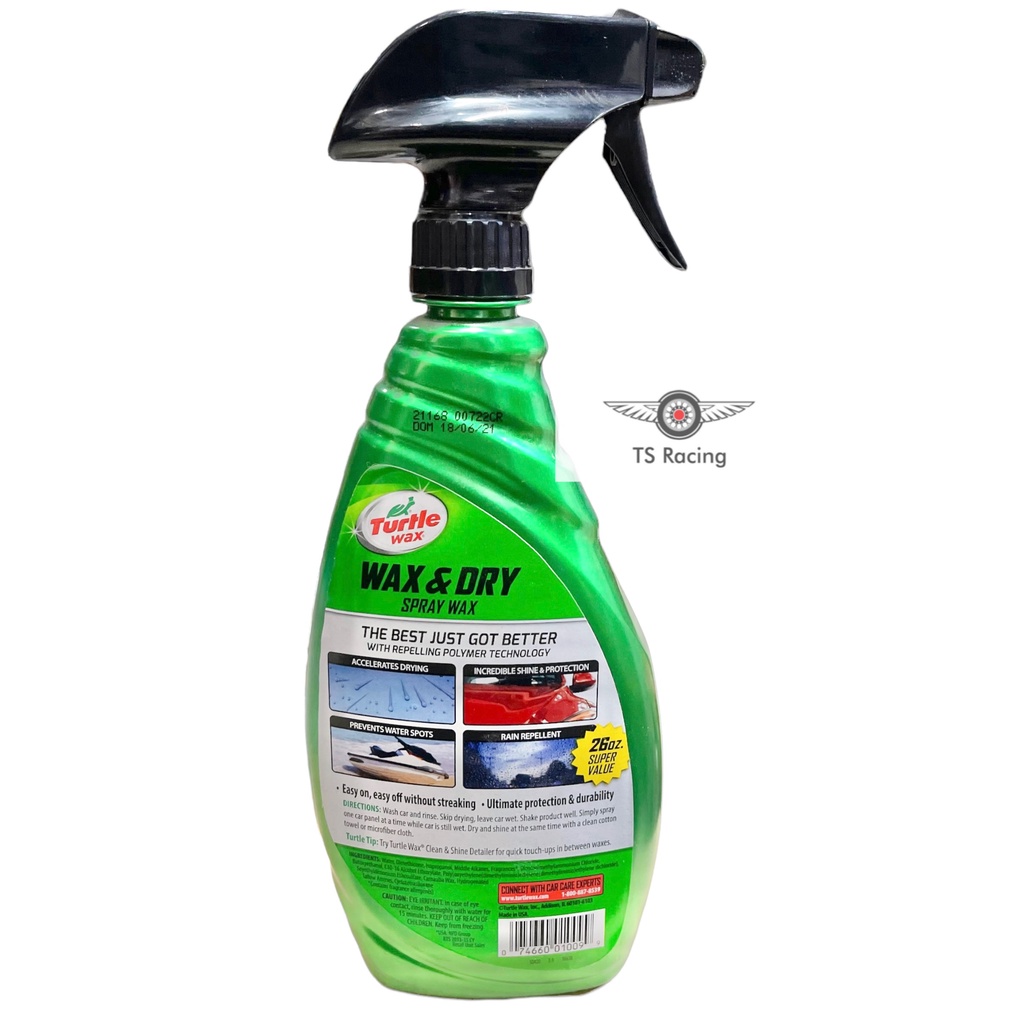 Chai xịt đánh bóng sơn nhanh Turtle Wax &amp; Dry 769ml