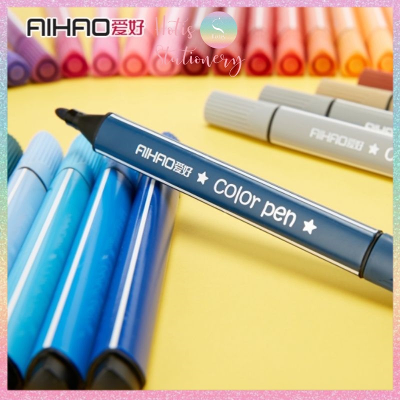 [HOTIS] Bút lông tô màu AIHAO color pen vẽ tranh gốc nước - Bộ 12/18/24/36 màu
