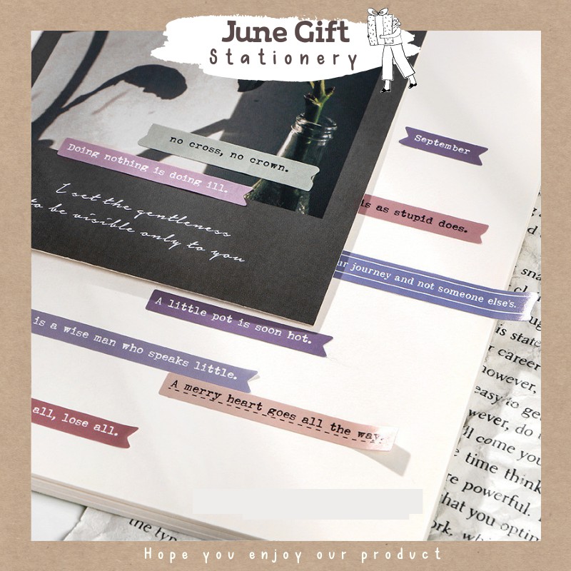Set 6 Tấm Sticker Quotes Trang Trí Sổ (~ 120 Stickers)
