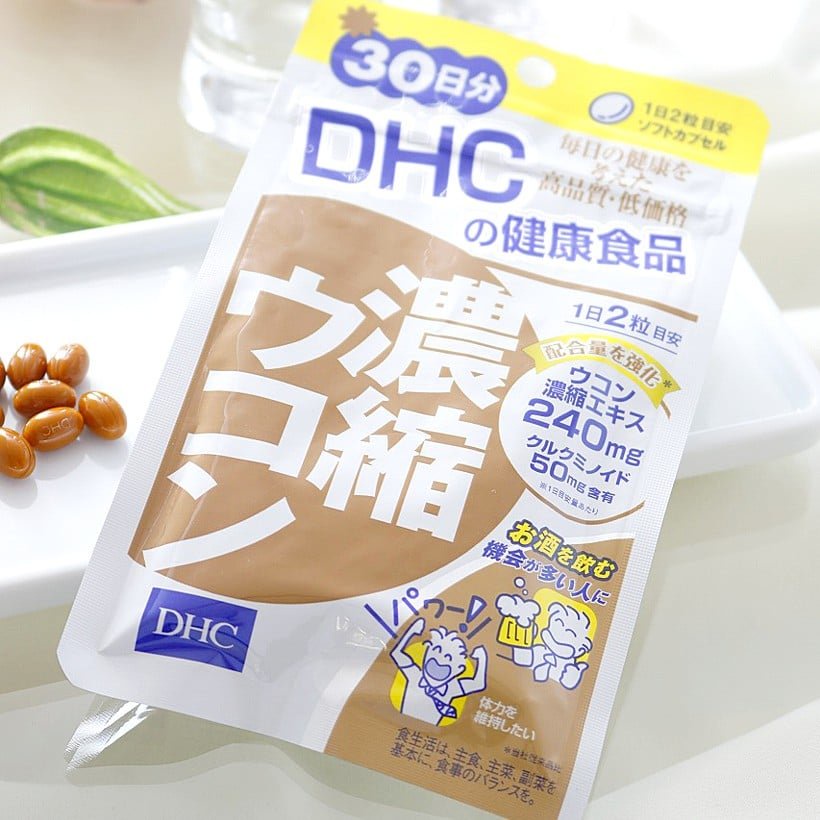 Viên Uống Giải Rượu, Thải Độc Gan DHC Concentrated Turmeric (60 viên)