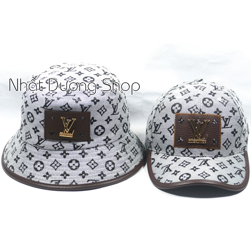 Cặp nón kết lưỡi trai - bucket gắn mặt sắt thời trang cao cấp nam nữ hot trend, làm mưa làm gió hiện nay