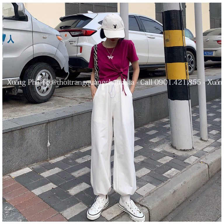 (Hàng Nhập) Quần Jogger -quần ống rộng ulzzang Hàn quốc nỉ thun co giãn