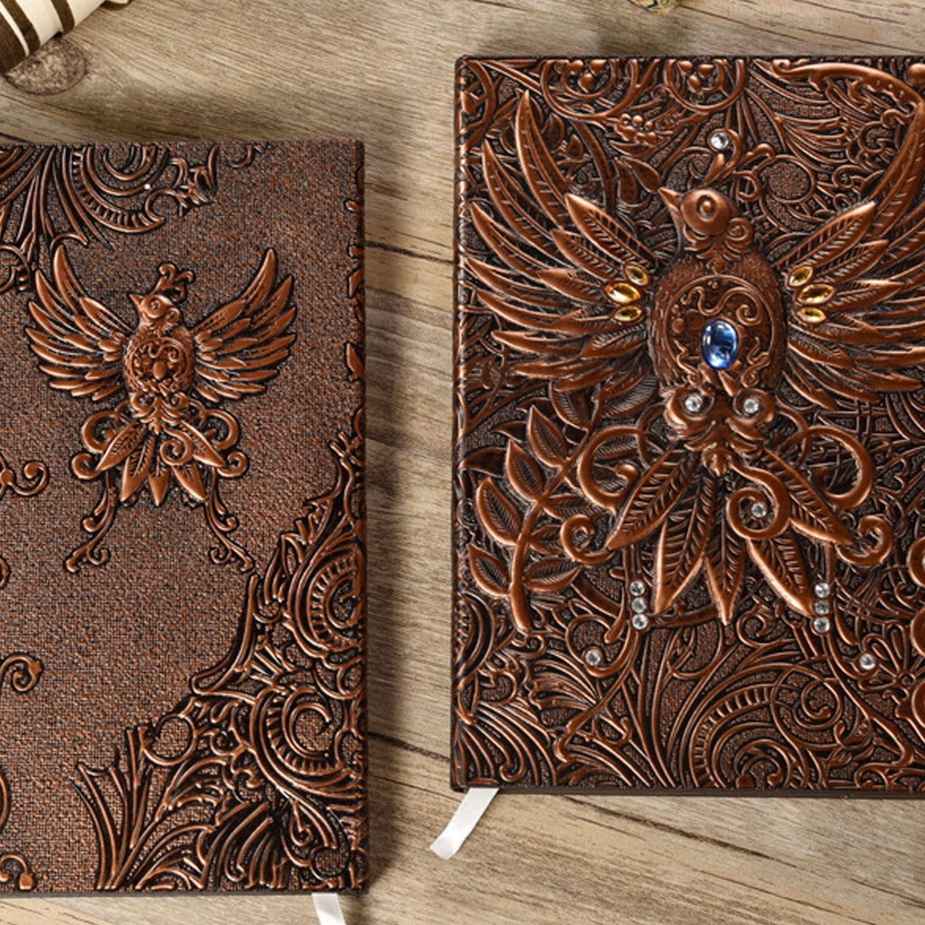 Sổ Tay Hoạ Tiết Phượng Hoàng Vàng Cổ Điển