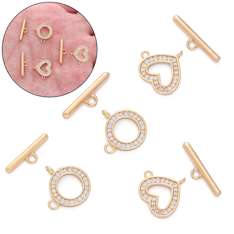 Set mặt dây chuyền BEADIA mạ vàng 18k đính dùng làm trang sức DIY