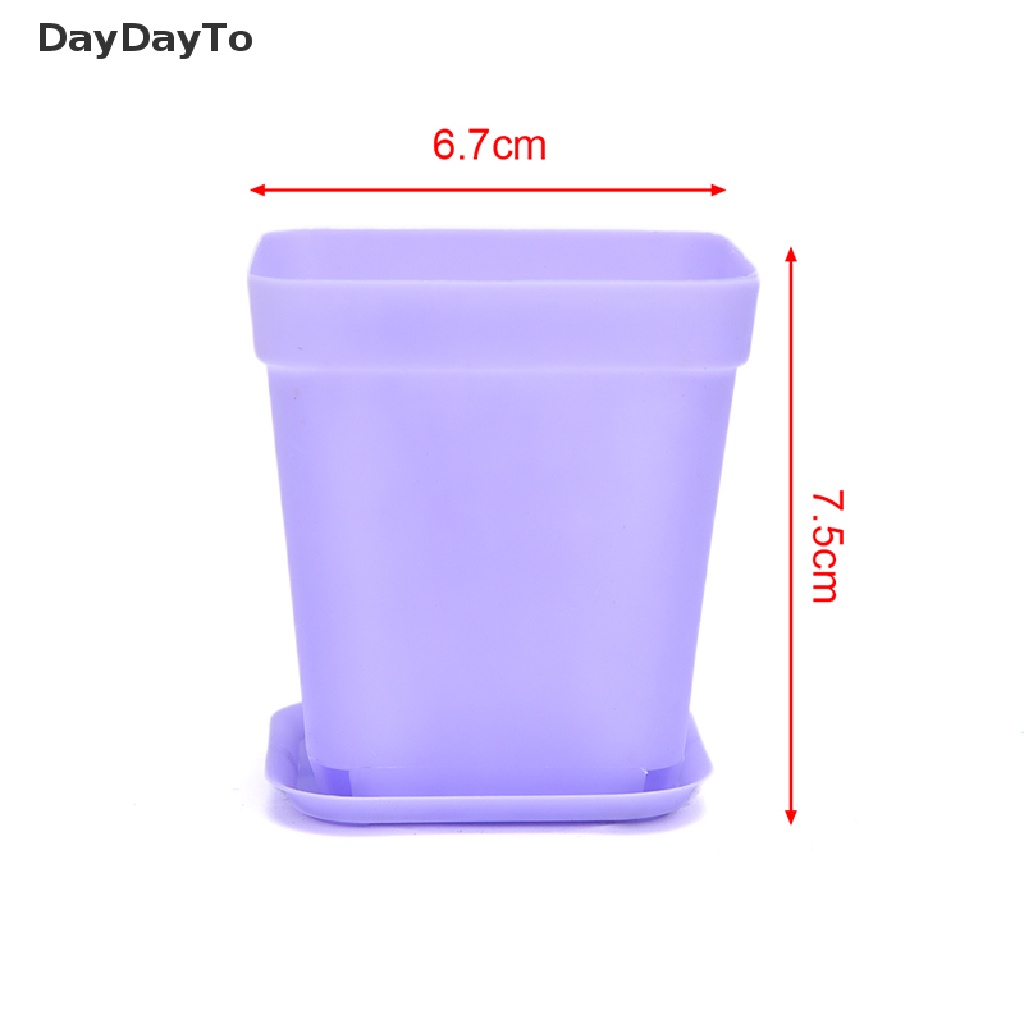 Khay Nhựa Vuông Nhiều Màu Trồng Cây Trang Trí Sân Vườn