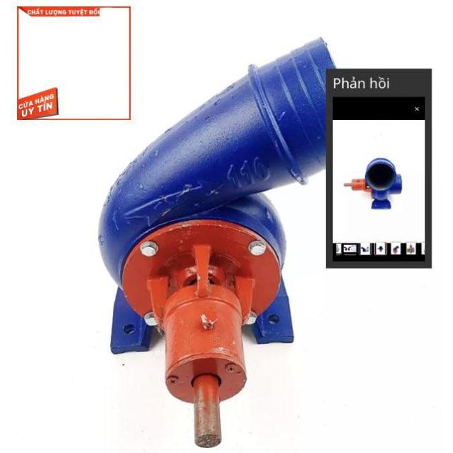Bộ sên bơm nước đường kính ống 110mm lắp moto kéo buli