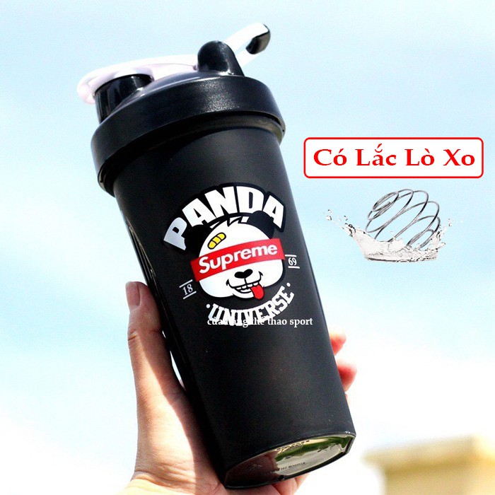 Bình nước thể thao có lắc lò so chất liệu ABS dung tích 600ML - KN13