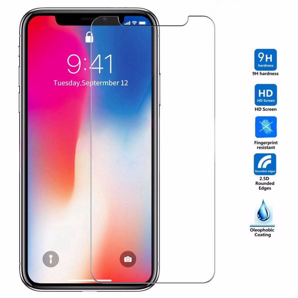 For iPhone 15 14 Pro Max Kính Cường Lực 9h 3 Trong 1 Bảo Vệ Màn Hình iPhone 11 14 12 13 15 Pro Mini XS Max XR X 6 7 8 Plus SE 2020 2022