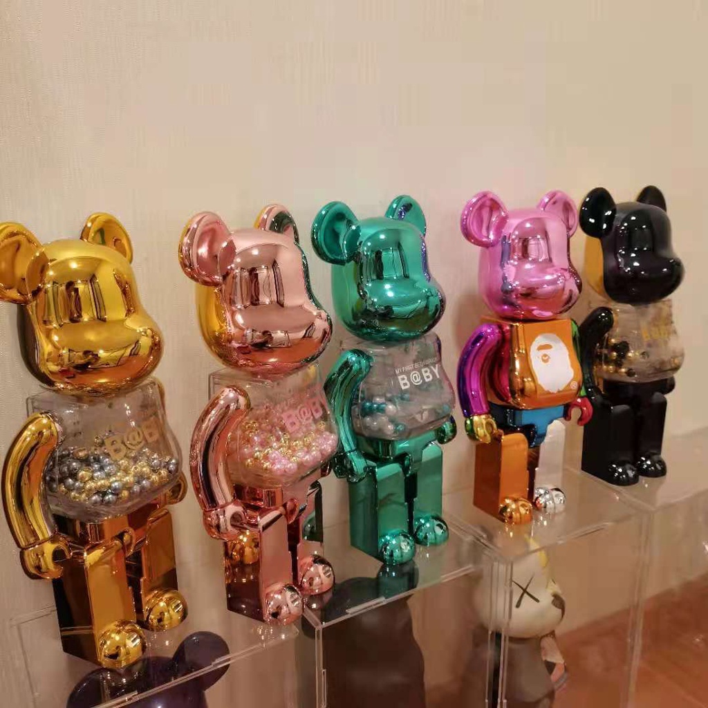 Mô Hình Chú Gấu Bạo Chúa Màu Vàng/Bạc/Đen 400% Bằng Nhựa Resin