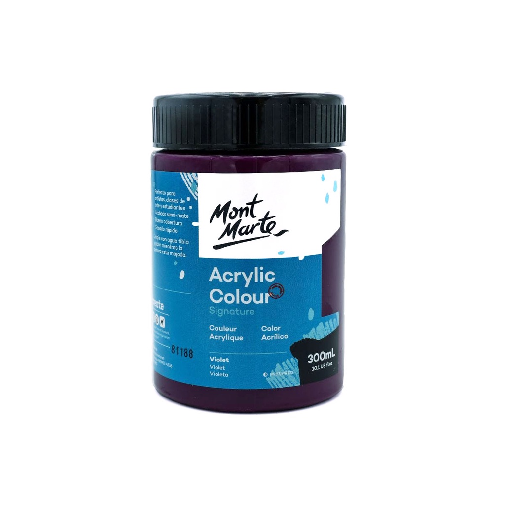 Màu Acrylic Mont Marte 300ml - Violet - Acrylic Colour Paint Signature 300ml (10.1oz) - MSCH3061