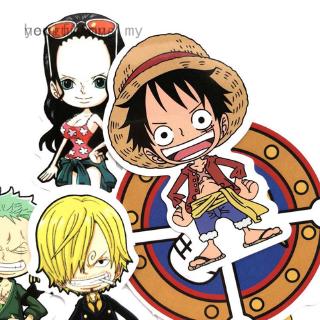 Set 6 Tấm Hình Dán Chống Thấm Nước Họa Tiết One Piece Độc Đáo