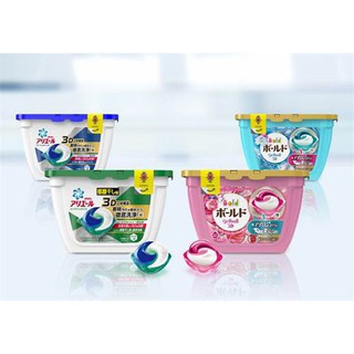 Viên giặt xả Gelball, Ariel Nhật mẫu 3D hộp 18 viên