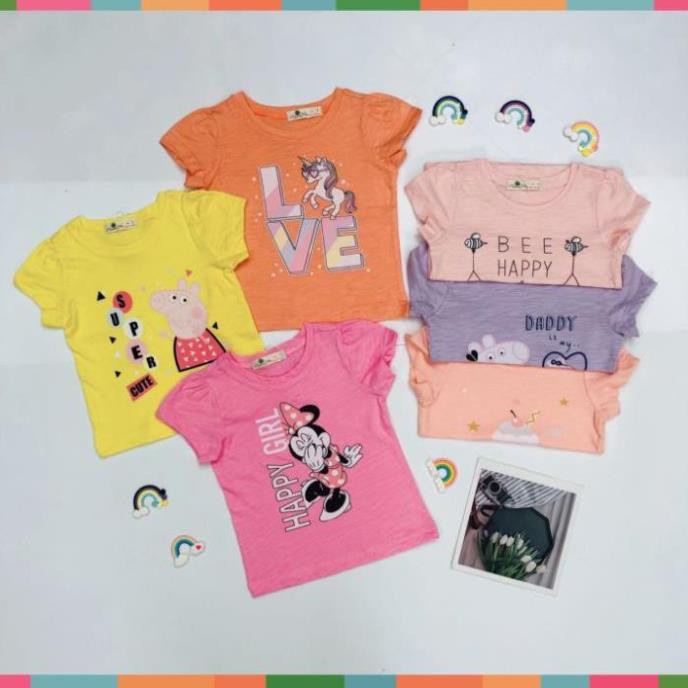 Áo thun cho bé gái, áo phông bé gái chất cotton mềm mát, size 6 - 10 tuổi - BONGKIDS