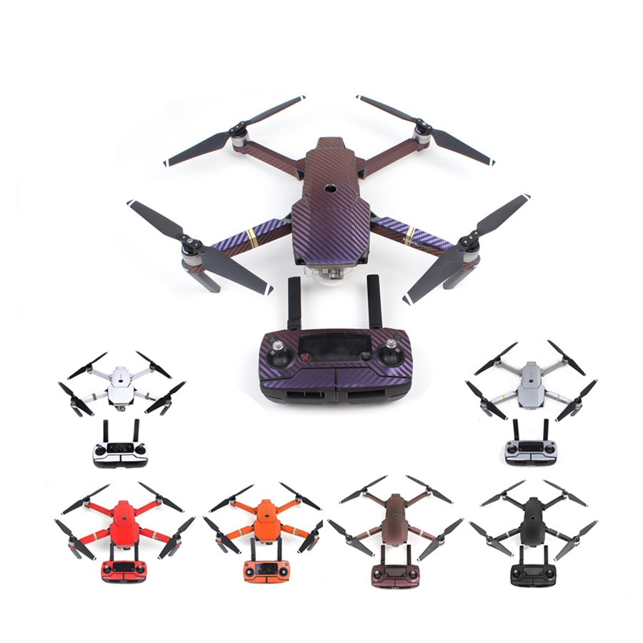 Nhãn Dán Đồ Họa 7 Màu Carbon Chống Thấm Nước Cho Thân Máy Bay Quay Phim DJI MAVIC PRO