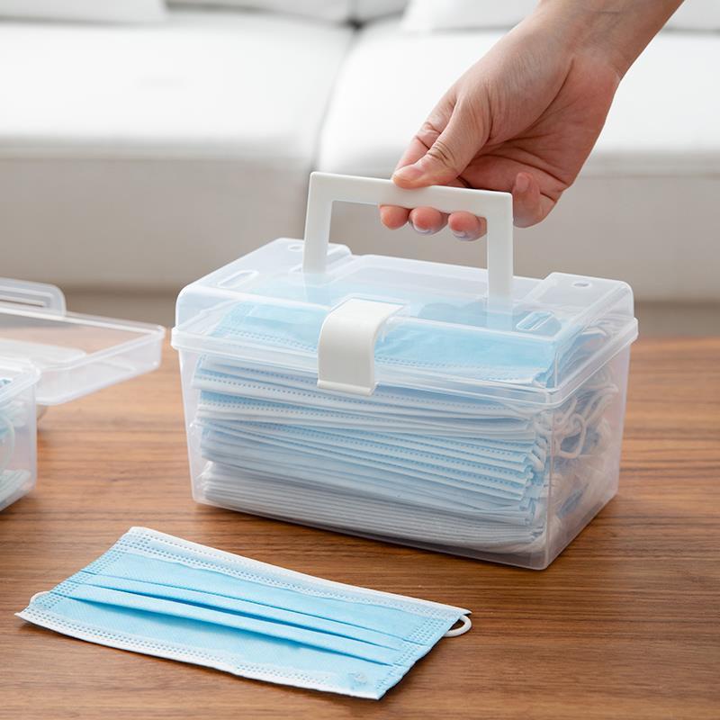 Hộp Đựng Khẩu Trang Cỡ Lớn Có Nắp Đậy Chống Bụi Bẩn Tiện Dụng