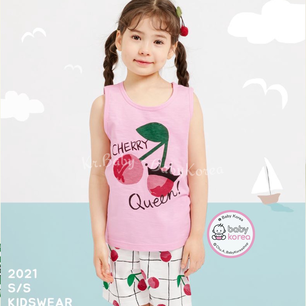 Bộ quần áo cotton giấy sát nách cho bé trai bé gái chất cotton mềm nhẹ siêu mát Hàn Quốc thời trang trẻ em BABY KOREA