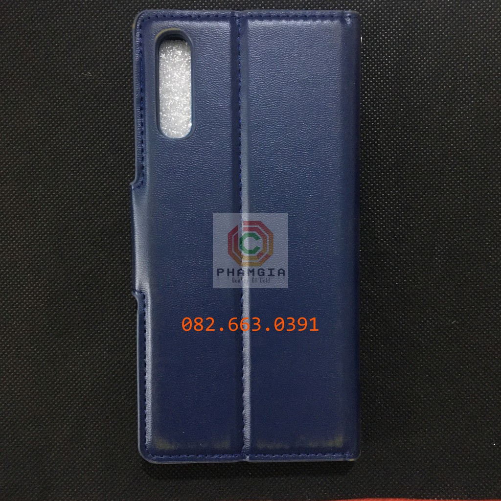 Bao da Samsung A50 A50s A30s A60 A70 da cao cấp, có nắp gập chống đỡ xem phim