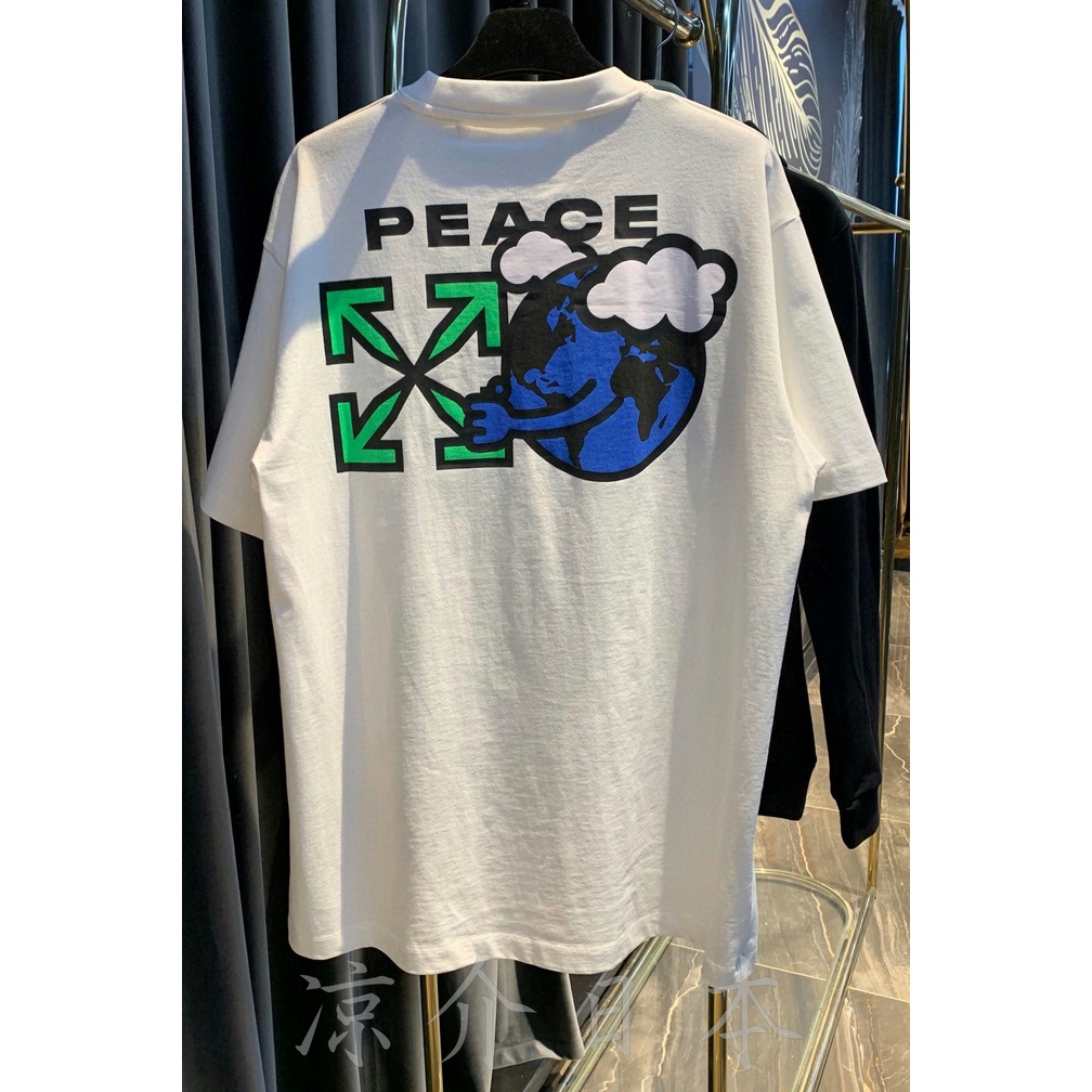 Off WHITE Áo Thun Ngắn Tay In Hình Thời Trang Cho Nam Nữ