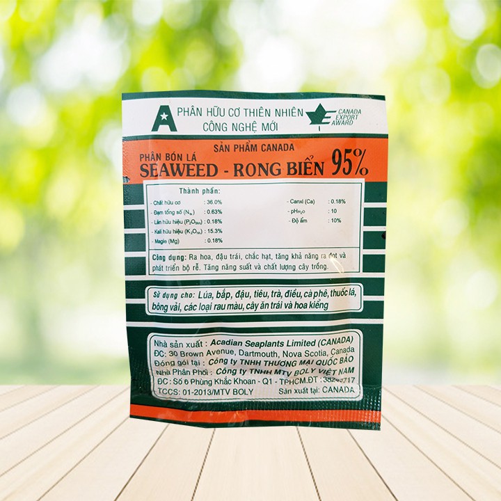 Phân bón lá hữu cơ Seaweed rong biển Canada giúp cây tăng trưởng mạnh 10g