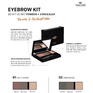 Bột Vẽ Chân Mày Vacosi EyeBrow Kit