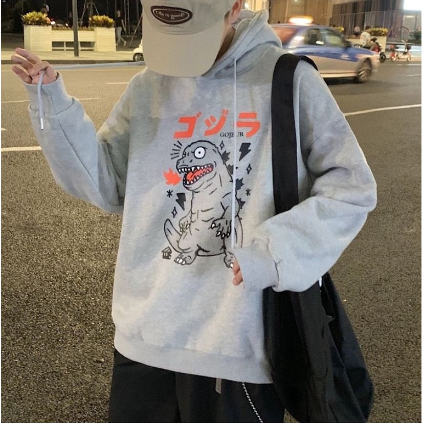 [Mã FAMALLT5 giảm 15% đơn 150K] Áo hoodie nỉ nam nữ in hình khủng long MĐ A812 nhiều màu | BigBuy360 - bigbuy360.vn