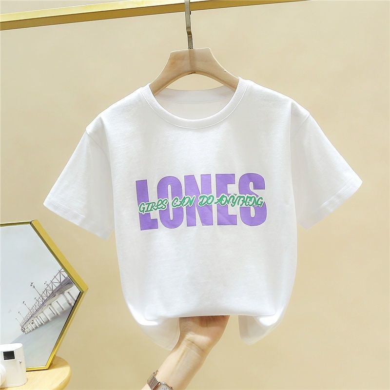 Áo Thun Cotton Tay Ngắn Phong Cách Mới 2022 Cho Bé Gái