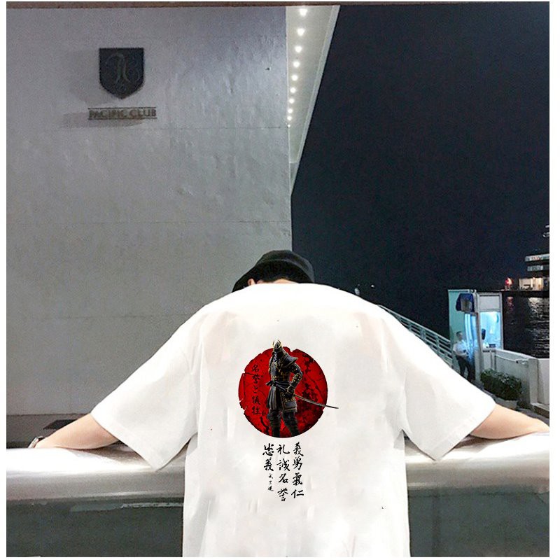 Áo thun tay lỡ nam nữ samurai form rộng vải dày mịn 2020T2657