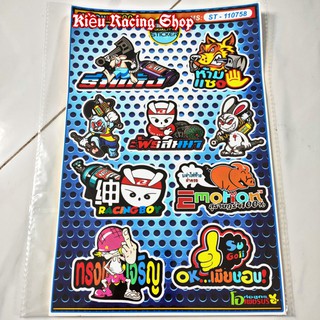 [Tem Xe] Tem Sticker Hoạt Hình Dán Xe