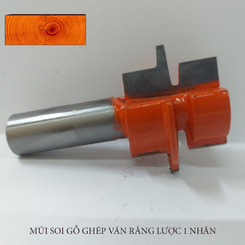 MŨI SOI GỖ GHÉP VÁN RĂNG LƯỢC 1 NHÂN 25MM - MŨI PHAY GỖ ÂM DƯƠNG