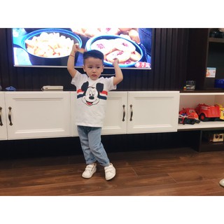 Set 2 áo ngắn tay màu trắng ghi HM UK sales giá rẻ