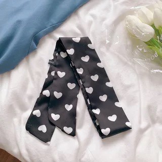 Khăn lụa quàng cổ headband thanh lịch kiểu Pháp vintage