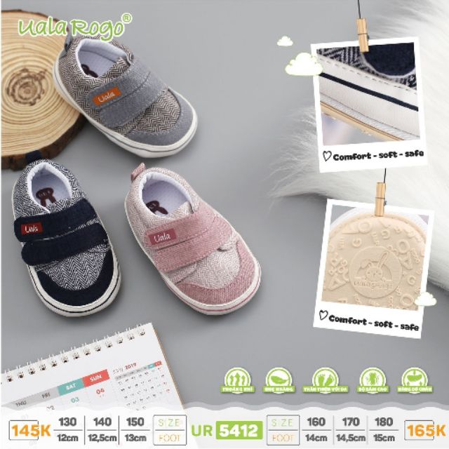 Giày tập đu Uala Rogo đế cao su non (màu xanh đen size 14)