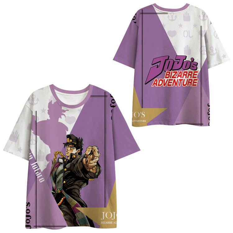 Áo Thun Tay Ngắn Dáng Rộng In Họa Tiết Hoạt Hình JOJO Bizarre Adventure 3D Độc Đáo Thời Trang Unisex