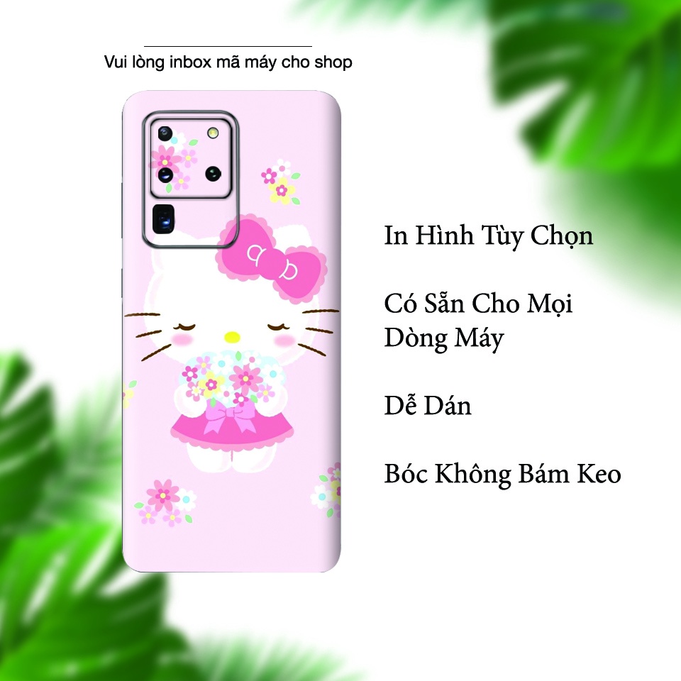 Miếng Dán Skin Điện Thoại In Hình Hello Kitty 2 Cho Iphone 6/ 7/ 8/ X/ XS/ 11/ 11 Pro Max Và Các Dòng Máy Android