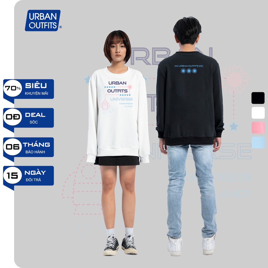 Áo Sweater Form Rộng Nam Nữ URBAN OUTFITS In Universe DO6M08219 Planet SWO41 Thun Cotton Nỉ 4 Chiều Local Brand | BigBuy360 - bigbuy360.vn