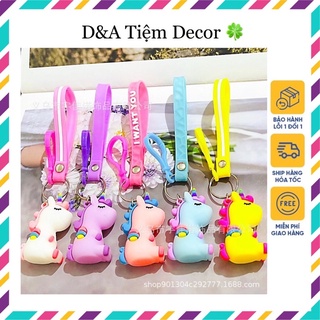 Móc khóa kì lân hot trend, móc khóa cute nhiều màu