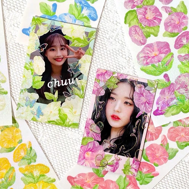 Sticker vườn hoa nhà onel moongu_hình dán trang trí card