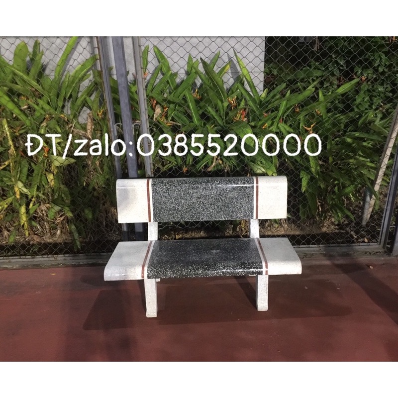 Ghế đá granito màu trắng Ghi #ghedacongvien