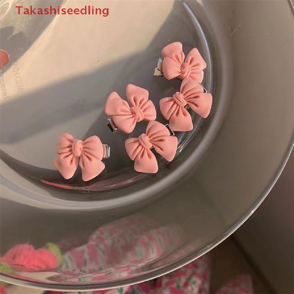 Kẹp Tóc Hình Nơ Hoa Hồng Đào Dễ Thương Cho Bé Gái