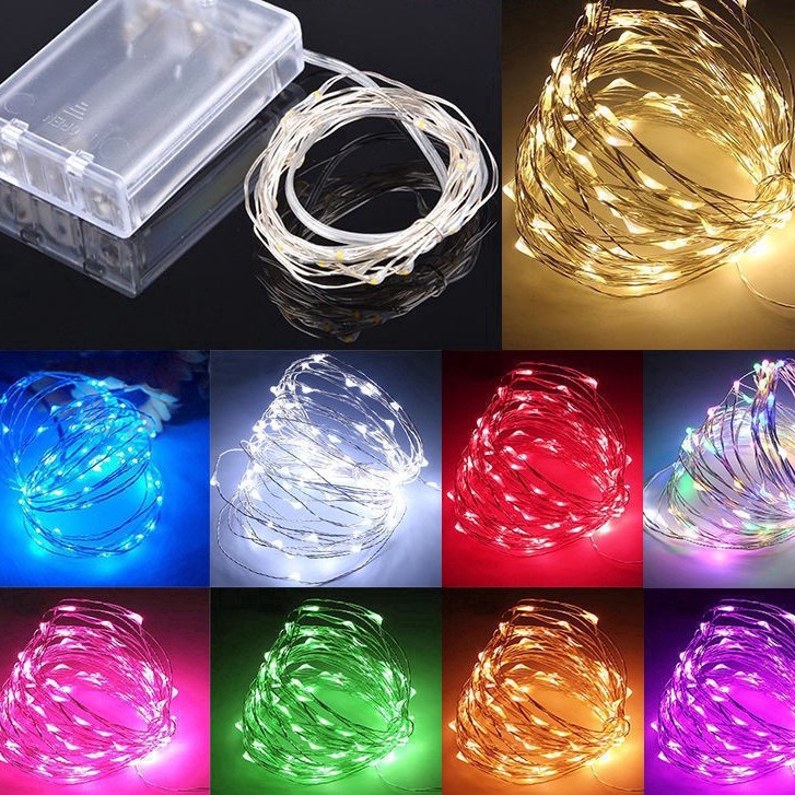 Dây đèn led 10m với 100 bóng dùng trang trí nhà cửa dịp năm mới