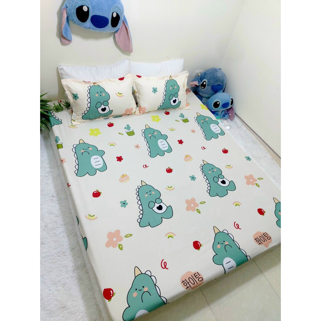 [Xả kho] Bộ chăn ga gối sét hè 100% Cotton Poly Bình Minh bedding chăn ga Hàn Quốc miễn phí bo chun drap ga giường