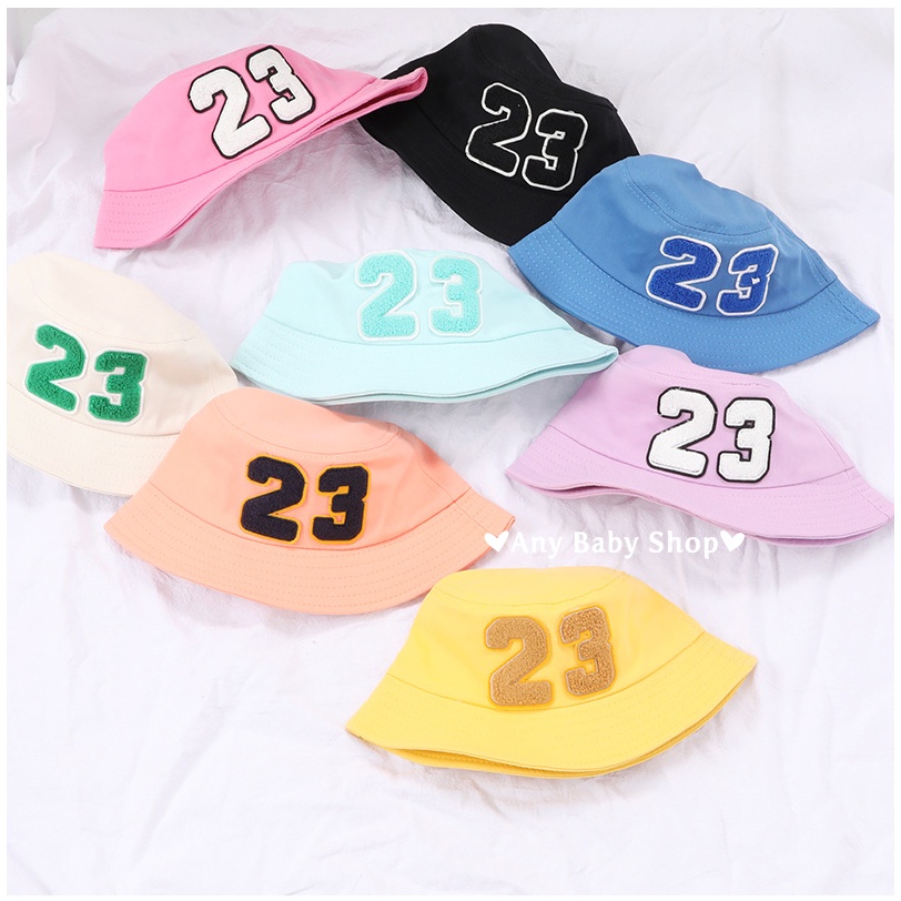 Mũ nón Bucket rộng vành thời trang số 23 cho bé trai và bé gái 8 màu siêu cute hột me  -có dây nón   ❣❣