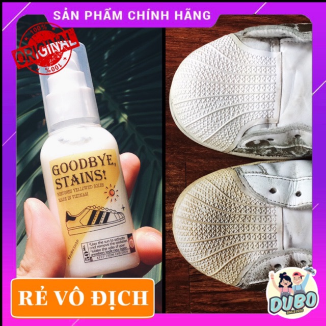 Dung Dịch Tẩy Ố Vàng Đế Giày, Cao Su &quot;GOODBYESTAINS&quot;