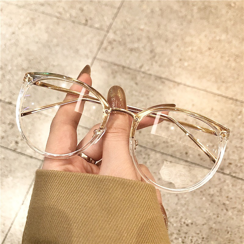 Gọng Kính Tròn Càng Sắt Nam Nữ, Mắt Kính Gọng Kim Loại Chống Ánh Sáng Xanh FERADO ( tặng hộp đựng kính )