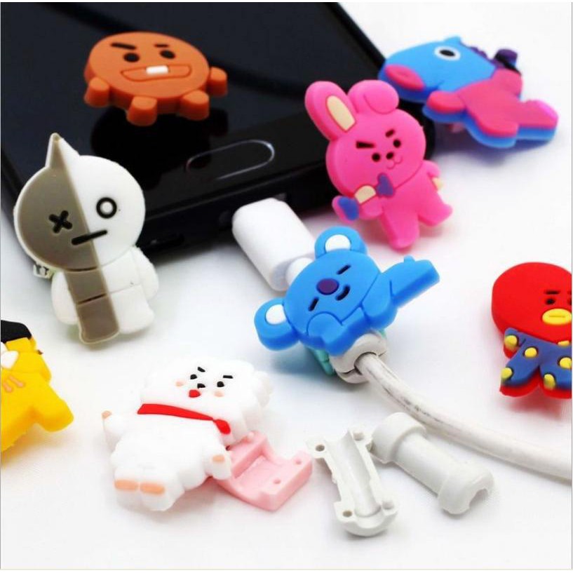 BTS- BT21 - Dụng Cụ Bảo Vệ Đầu Dây Cáp Sạc Điện Thoại BT21